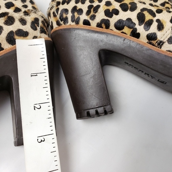 SPERRY Pony Hair Animal Leopard Print Ankle Boot Booties 6! - Picture 9 of 10